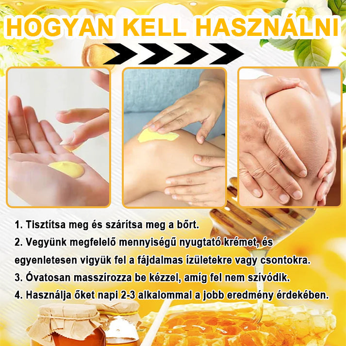✨VLSVLS™ Méhméreg Azonnali Ultra Erős Fájdalomcsillapító Krém👍 - (Enyhíti a fájdalmat ízületi gyulladás, izomfájdalom, hátfájás, térdek, hát, vállak, csípők, csuklók, kezek esetén)