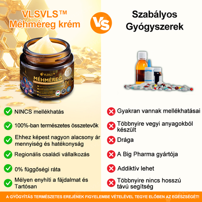 ✨VLSVLS™ Méhméreg Azonnali Ultra Erős Fájdalomcsillapító Krém👍 - (Enyhíti a fájdalmat ízületi gyulladás, izomfájdalom, hátfájás, térdek, hát, vállak, csípők, csuklók, kezek esetén)