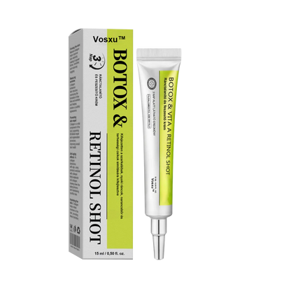 ✨ Vosxu™ Botox & Vita-A Retinol Shot ráncfelvarró szérum ✨ – 💉 Mikro-tűk | 💪 Botox-szerű peptidek | 🌿 Retinol | ⚡ Látható eredmények már 3 nap alatt🎁