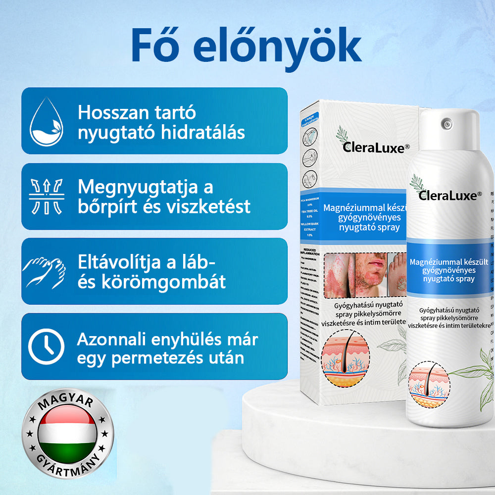 CleraLuxe®  Magnézium Gyógynövényes Pszoriázis Spray💦