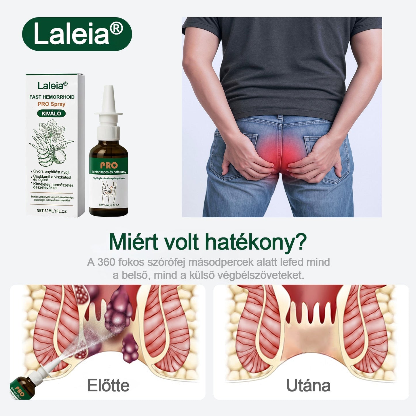 Újévi különleges ajánlat | Laleia® Gyors Aranyér PRO Spray📦