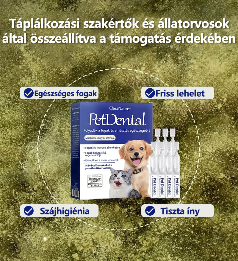 [Hivatalos bolt]CleraNaure® Pet Dental & Digestive Health Oral Liquid – Frissíti a leheletet, eltávolítja a fogkövet, elősegíti az íny regenerálódását, stabilizálja a fogakat (macskák és kutyák számára)  – Ma 80% kedvezmény!☘️