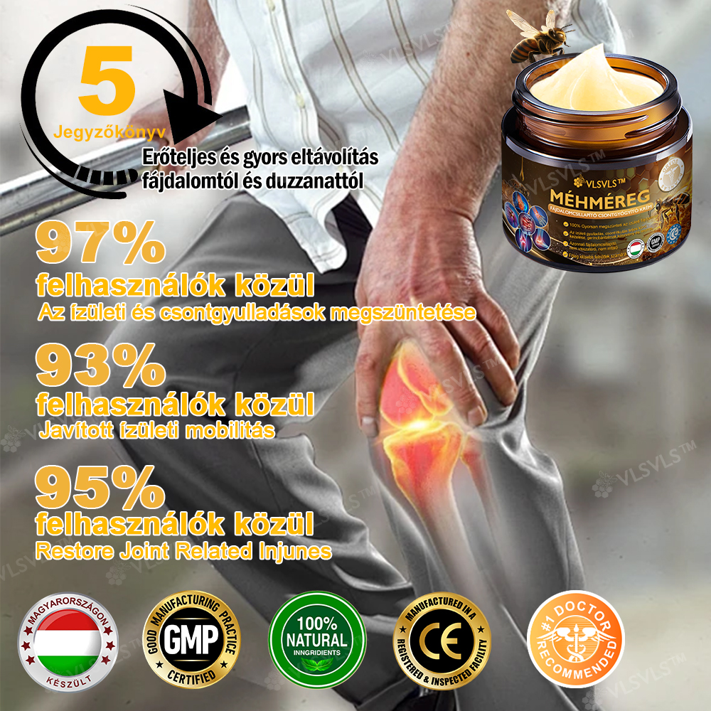 ✨VLSVLS™ Méhméreg Azonnali Ultra Erős Fájdalomcsillapító Krém👍 - (Enyhíti a fájdalmat ízületi gyulladás, izomfájdalom, hátfájás, térdek, hát, vállak, csípők, csuklók, kezek esetén)