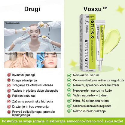 ✨ Vosxu™ Botox & Vita-A Retinol Shot ráncfelvarró szérum ✨ – 💉 Mikro-tűk | 💪 Botox-szerű peptidek | 🌿 Retinol | ⚡ Látható eredmények már 3 nap alatt🎁